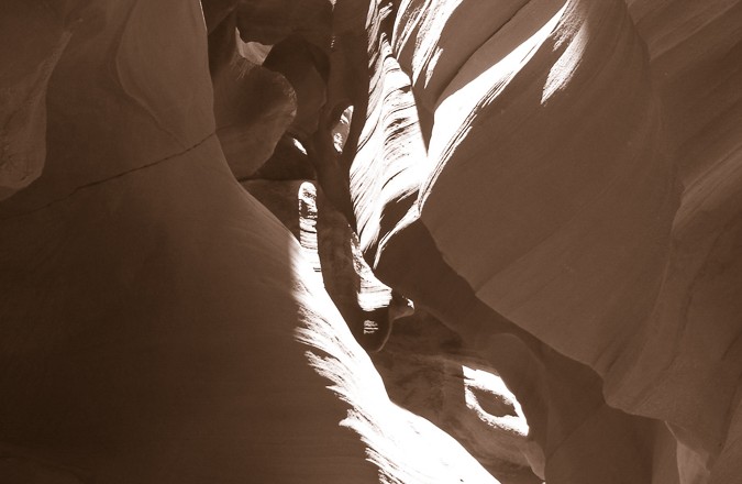 antelope canyon sepia