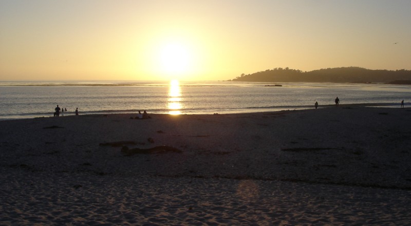 carmel beach sunset