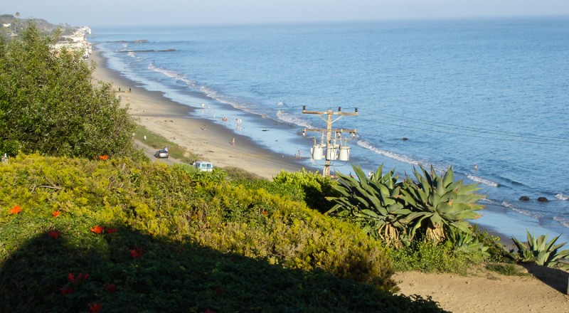 malibu beach from campground