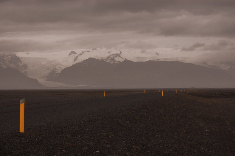 iceland road to skaftafell mist