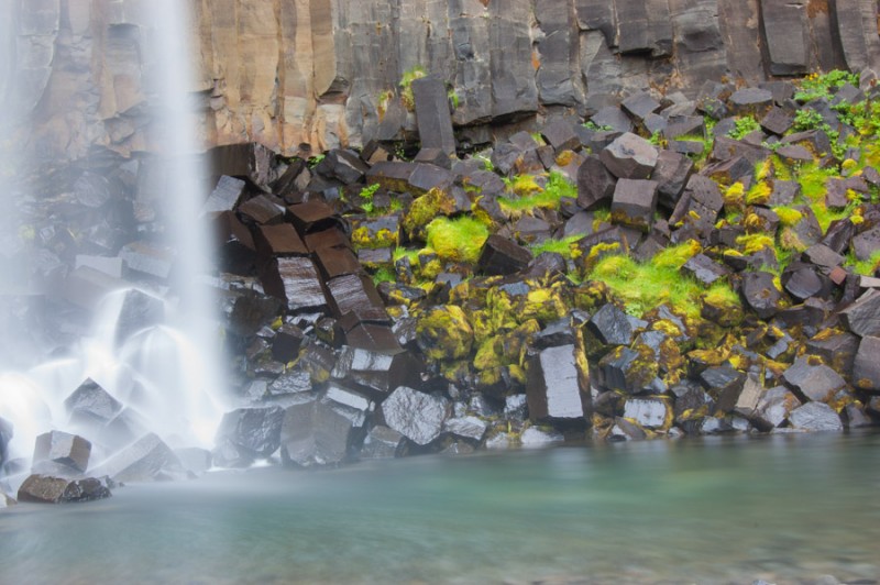 iceland skaftafell waterfall and lake