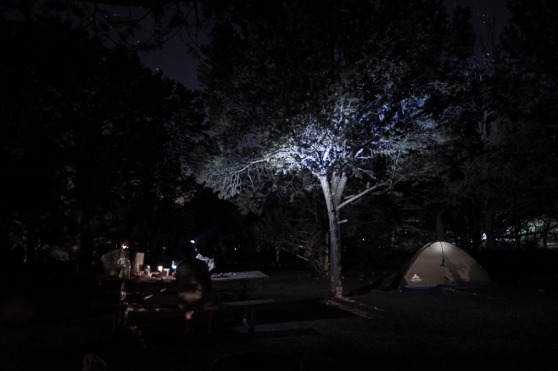 grand canyon mather campground at night