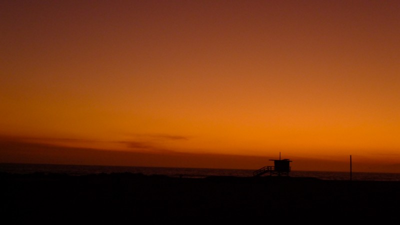 la beach sunset