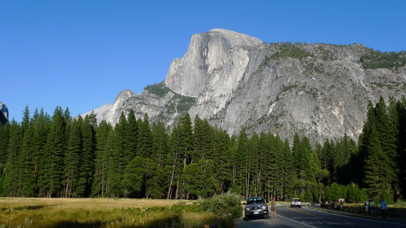 yosemite half dome from valley