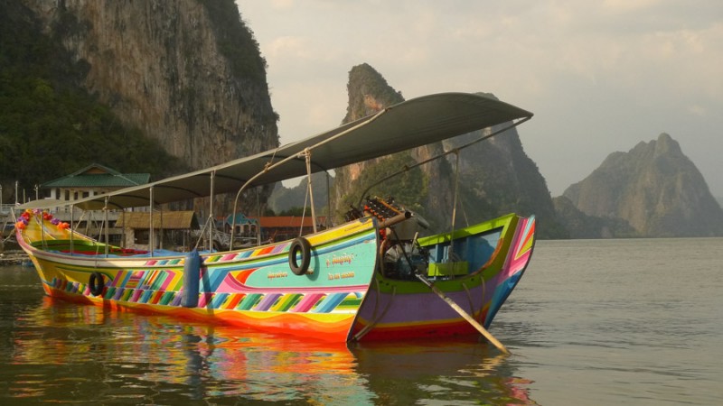 phang nga floating village boat