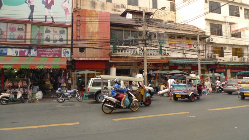 thailand bangkok tuk tuk and motorcycles