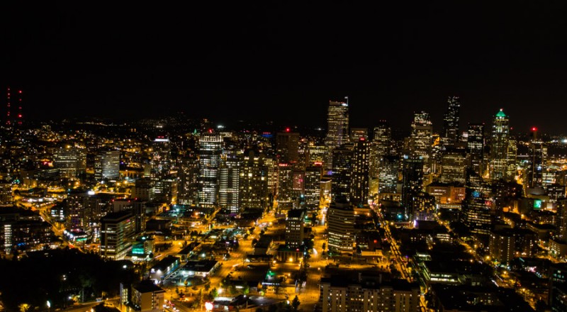 usa seattle by night