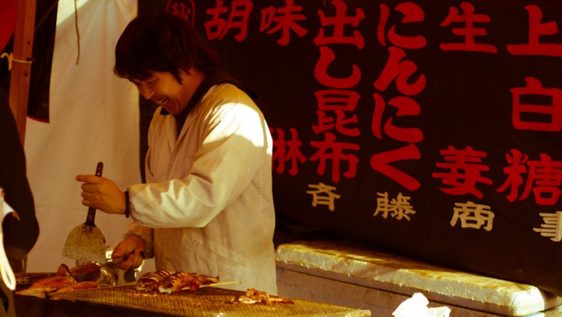 japan kyoto octopus stall