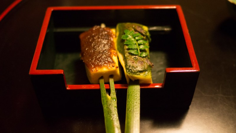 kyoto kikunoii grilled tofu with fuki