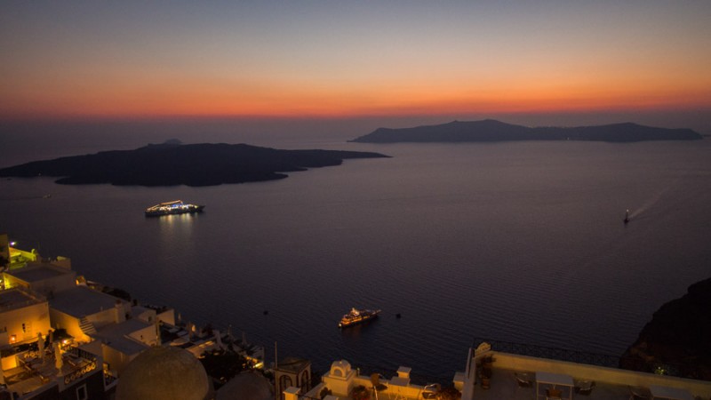greece santorini fira sunset