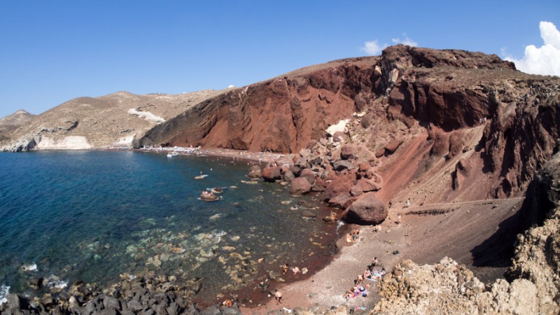 greece santorini red beach