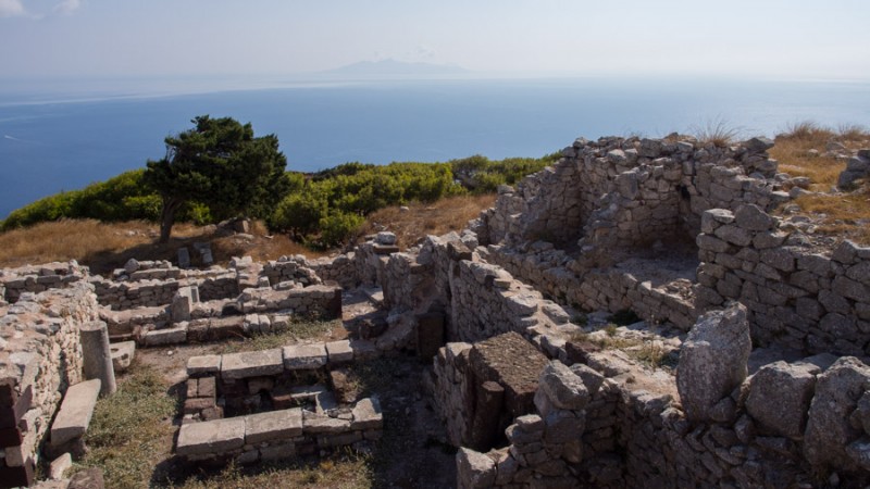 greece santorini thira ruins