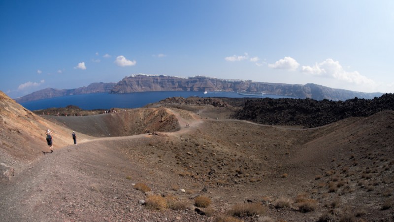 greece santorini volcano hike