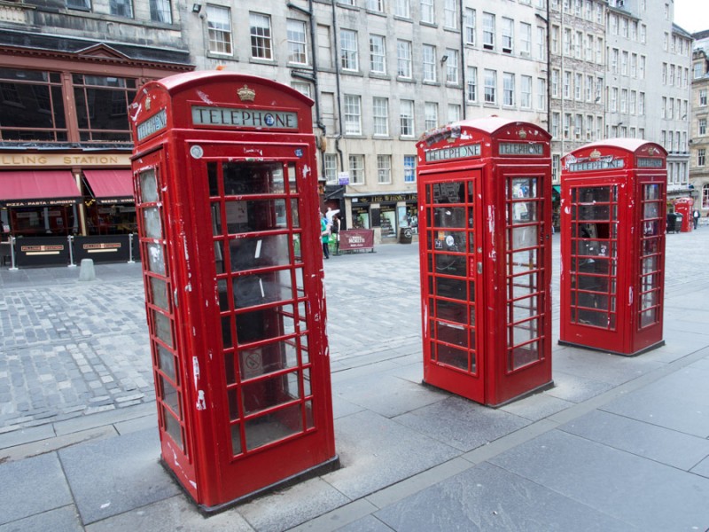 scotland edinburgh red telephone