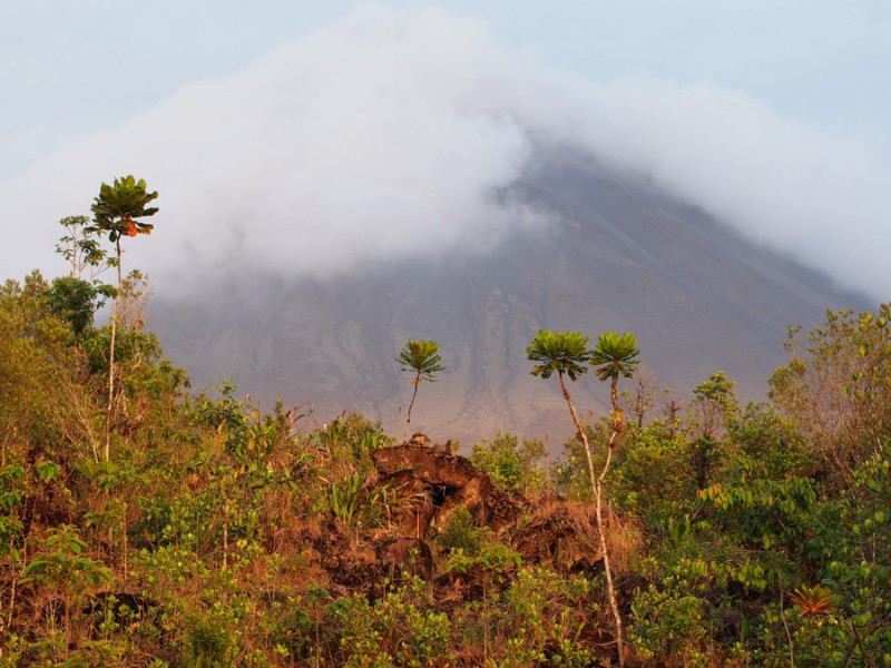 costa rica arenal at dusk