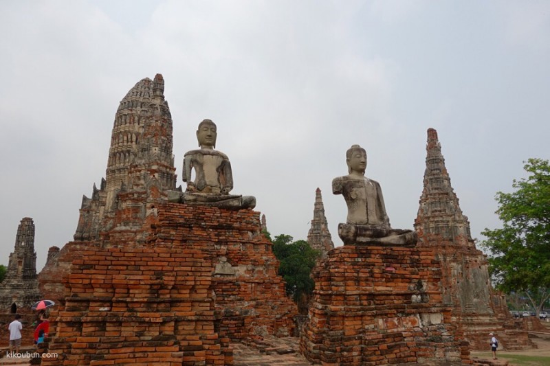 thailand ayutthaya dual buddahs