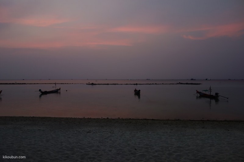 thailand ko pha ngan sunset on the beach
