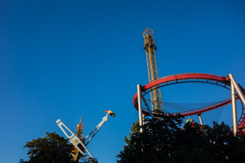 copenhaguen tivoli blue sky