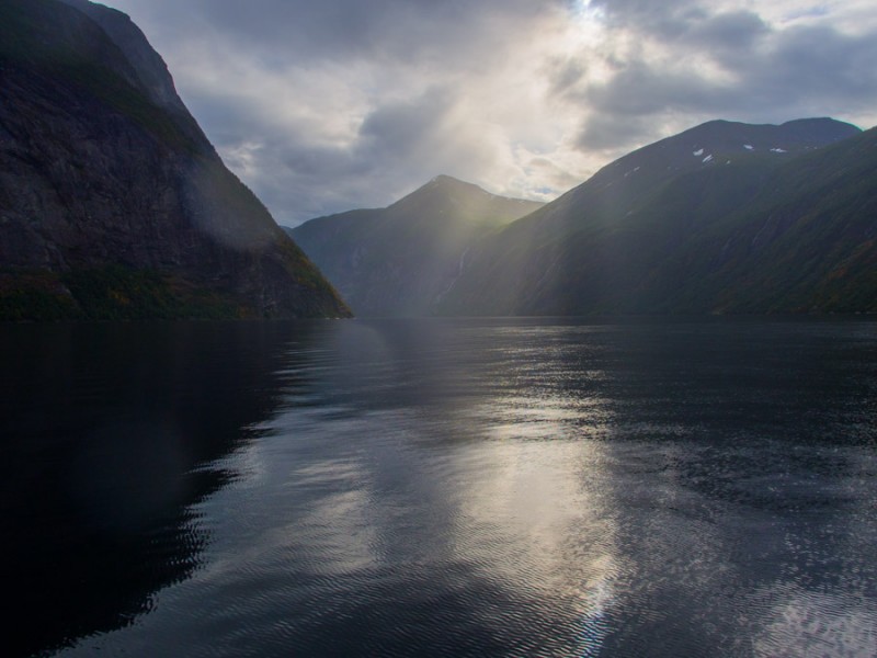 norway geiranger dark waters
