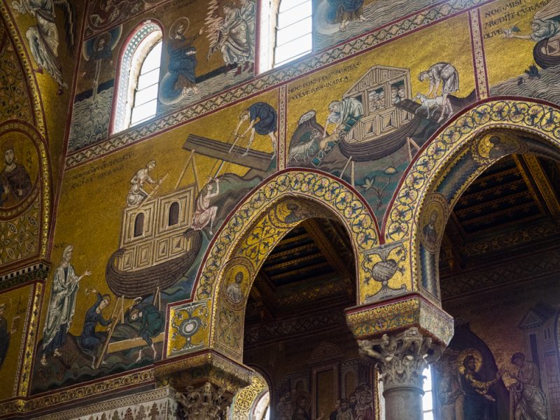 monreale painted arches