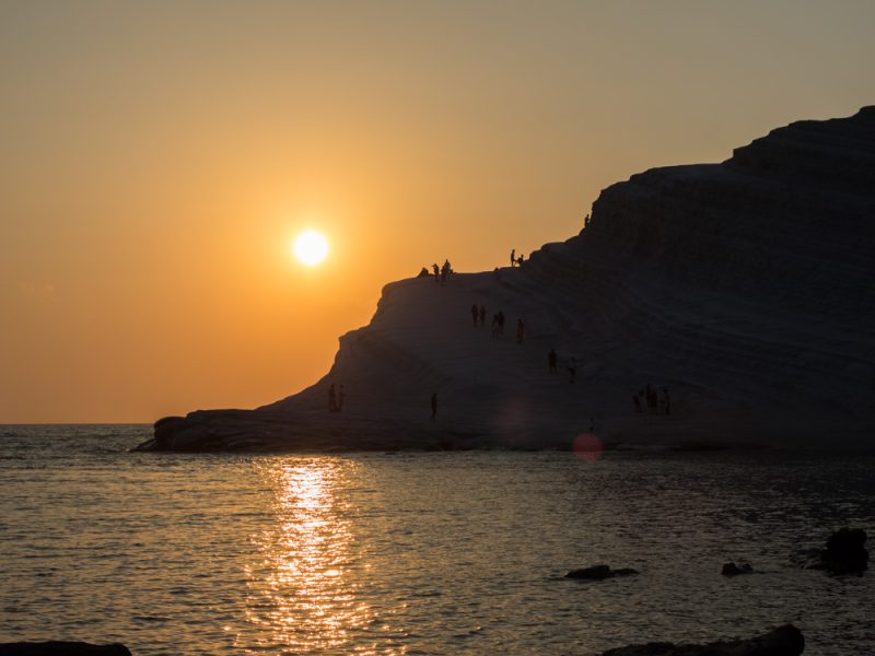 scala dei turchi sicily sunset