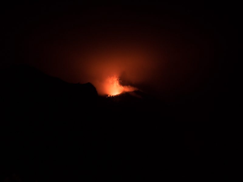 sicily stromboli night eruption