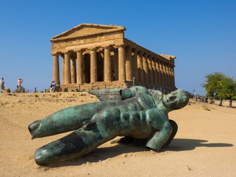 valley of the temples bronze statue