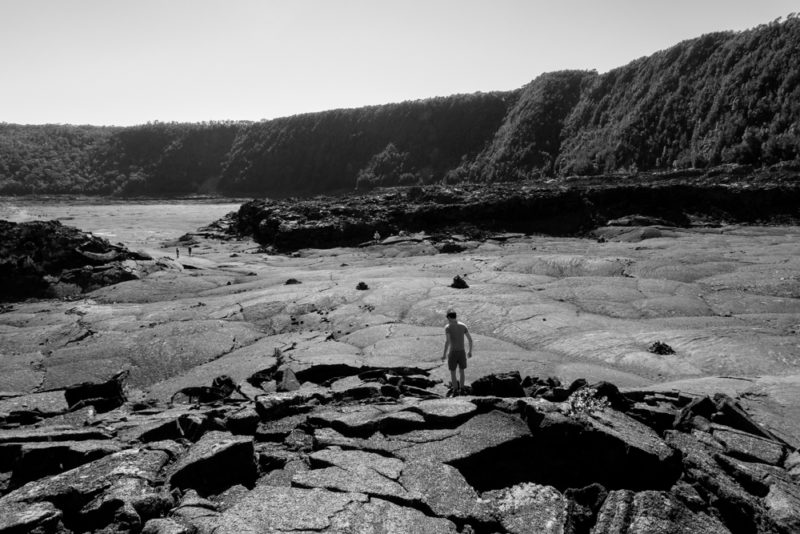hawaii kilauea iki trail bw