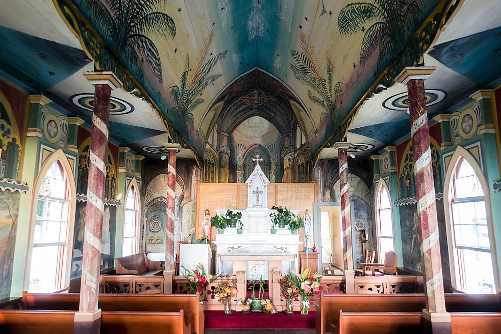 hawaii big island painted church interior