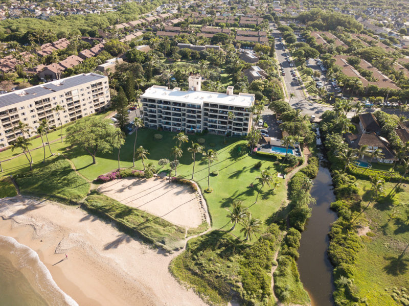 hawaii kihei koa lagoon from the sky