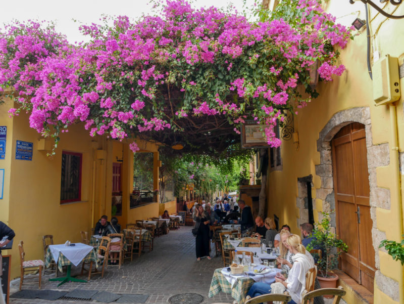 crete chania flower street