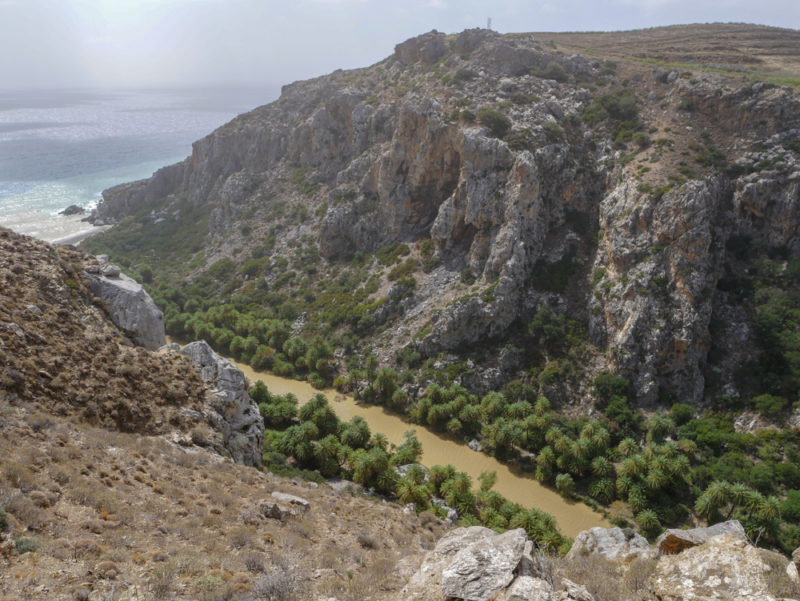 crete preveli beach rother hike lookout from top