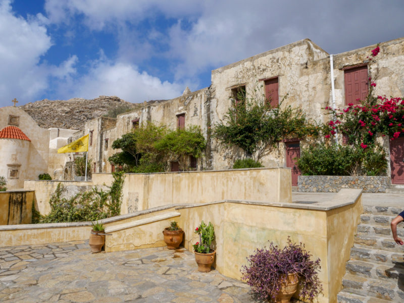 crete preveli monastery plaza