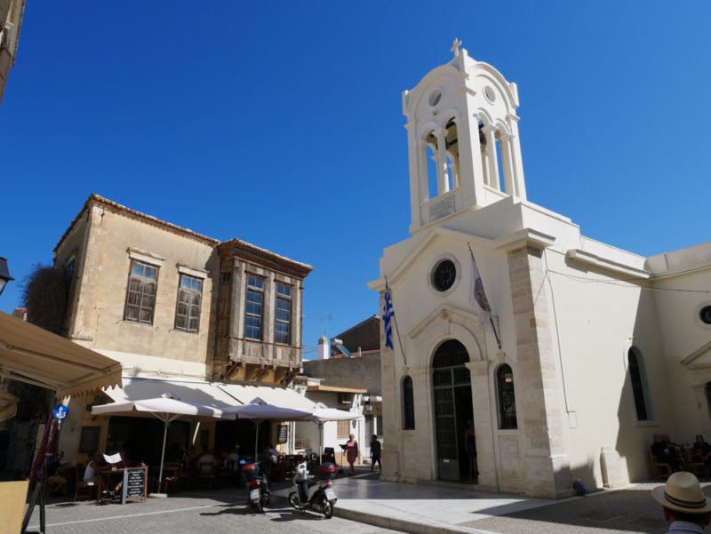 crete rethymnon white church