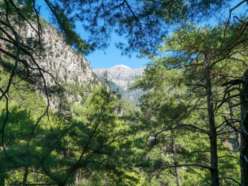 crete samaria hike peak view