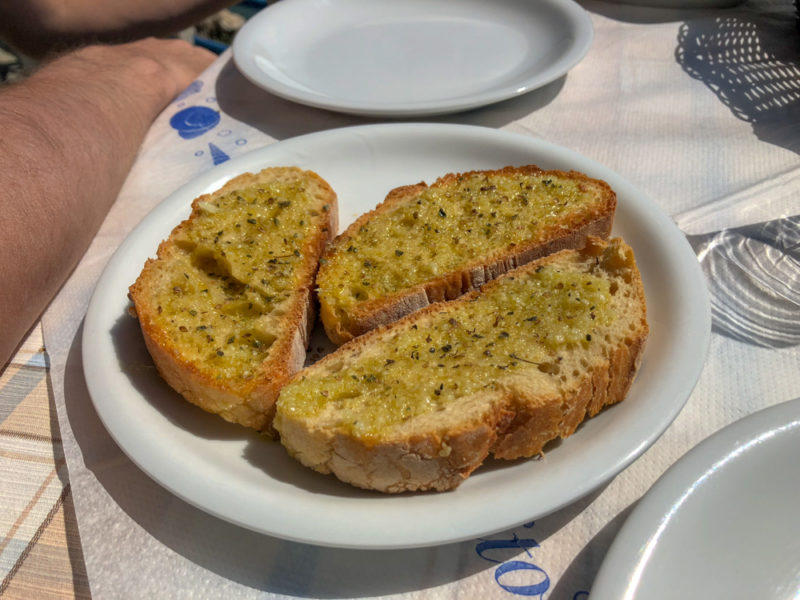 crete taverna lefka ori chora sfakion bread