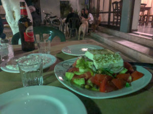 crete greek salad for dinner
