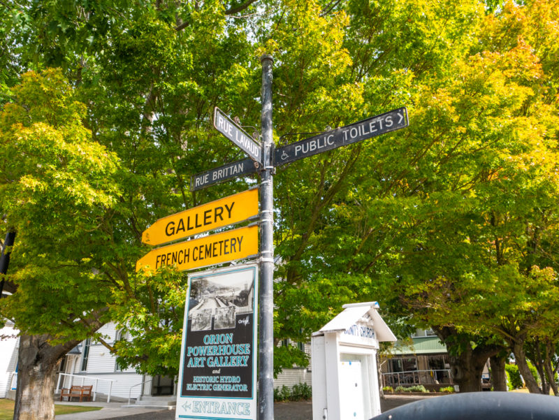 new zealand akaroa street sign