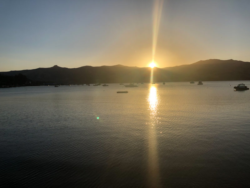new zealand akaroa sunset