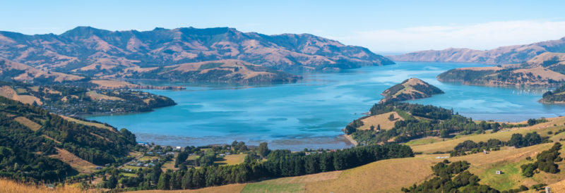 new zealand bank peninsula panorama