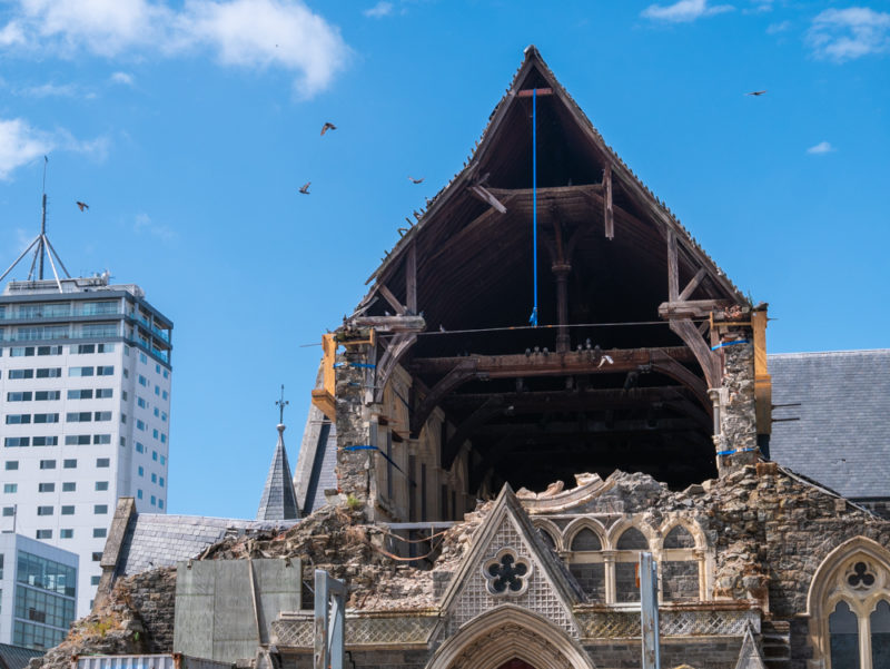 new zealand christchurch broken cathedral