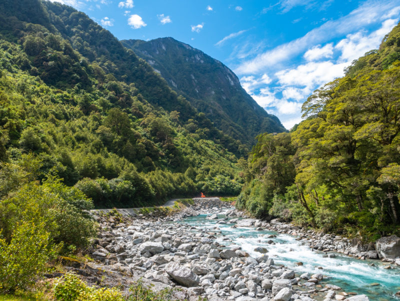 new zealand haast pass area river