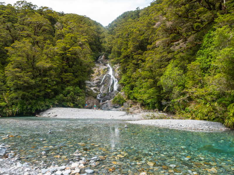 new zealand haast pass area waterfall