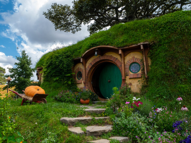 new zealand hobbiton rounded door