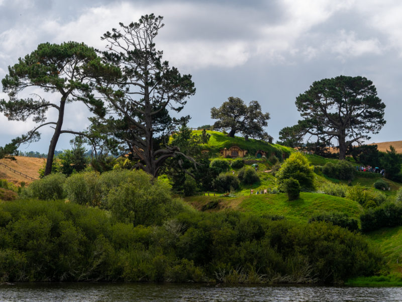 new zealand hobbiton trees and lake