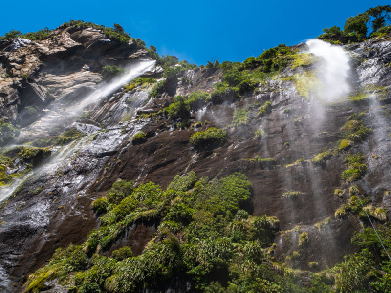 new zealand milford sound another waterfall