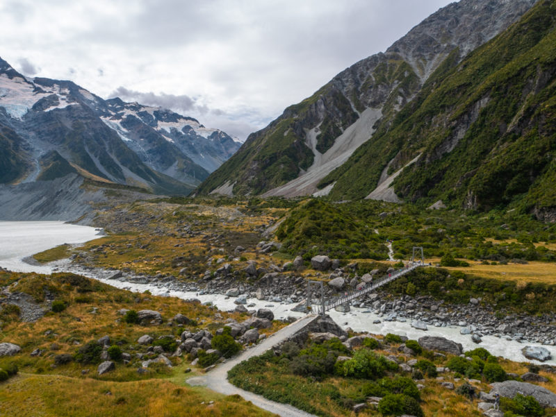 new zealand mount cook hooker valley track overview