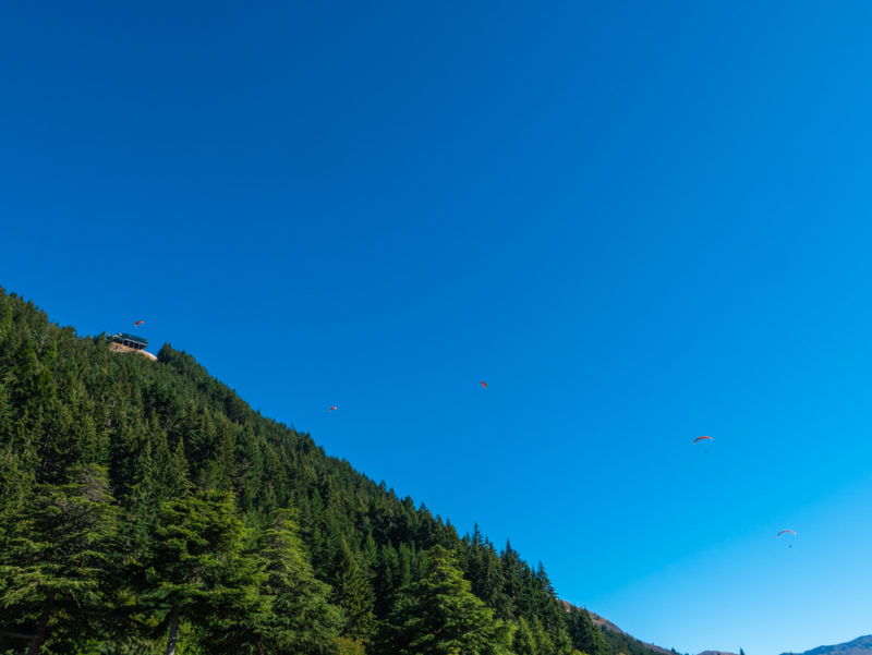 new zealand queenstown blue skies