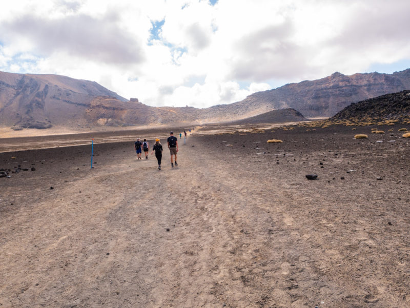 new zealand tongariro crossing hikers