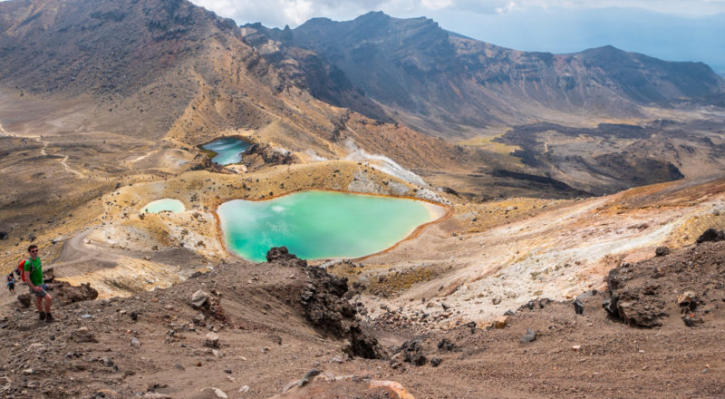 new zealand tongariro crossing view from top